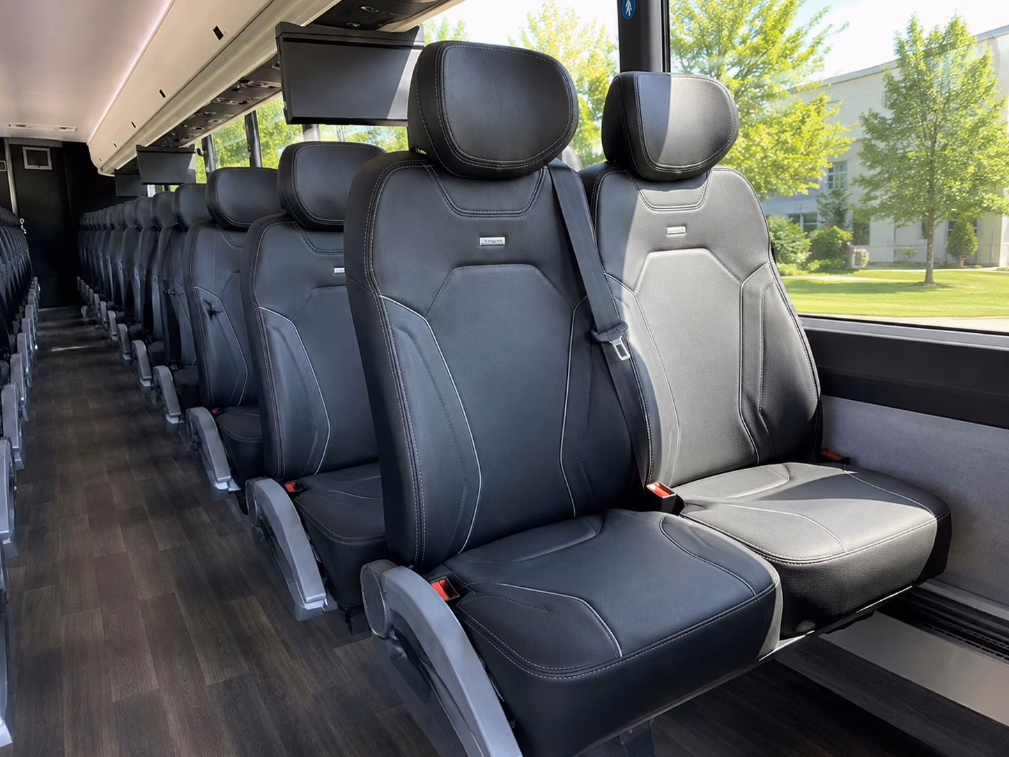 56 passenger charter bus interior
