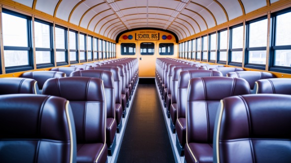 school bus rental interior wilmington