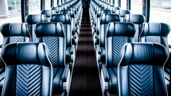 wilmington 50 passenger charter bus inside