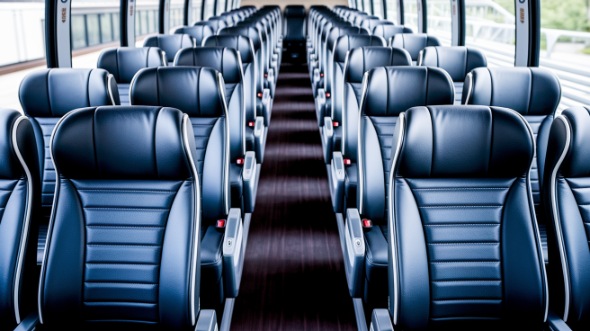 wilmington 54 passenger charter bus inside