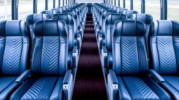 wilmington 55 passenger charter bus inside