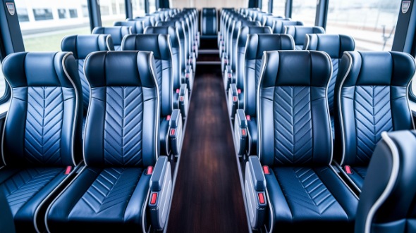 wilmington 56 passenger charter bus inside