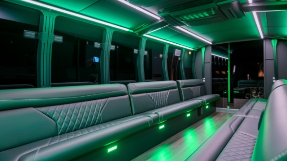 wilmington party bus rental interior